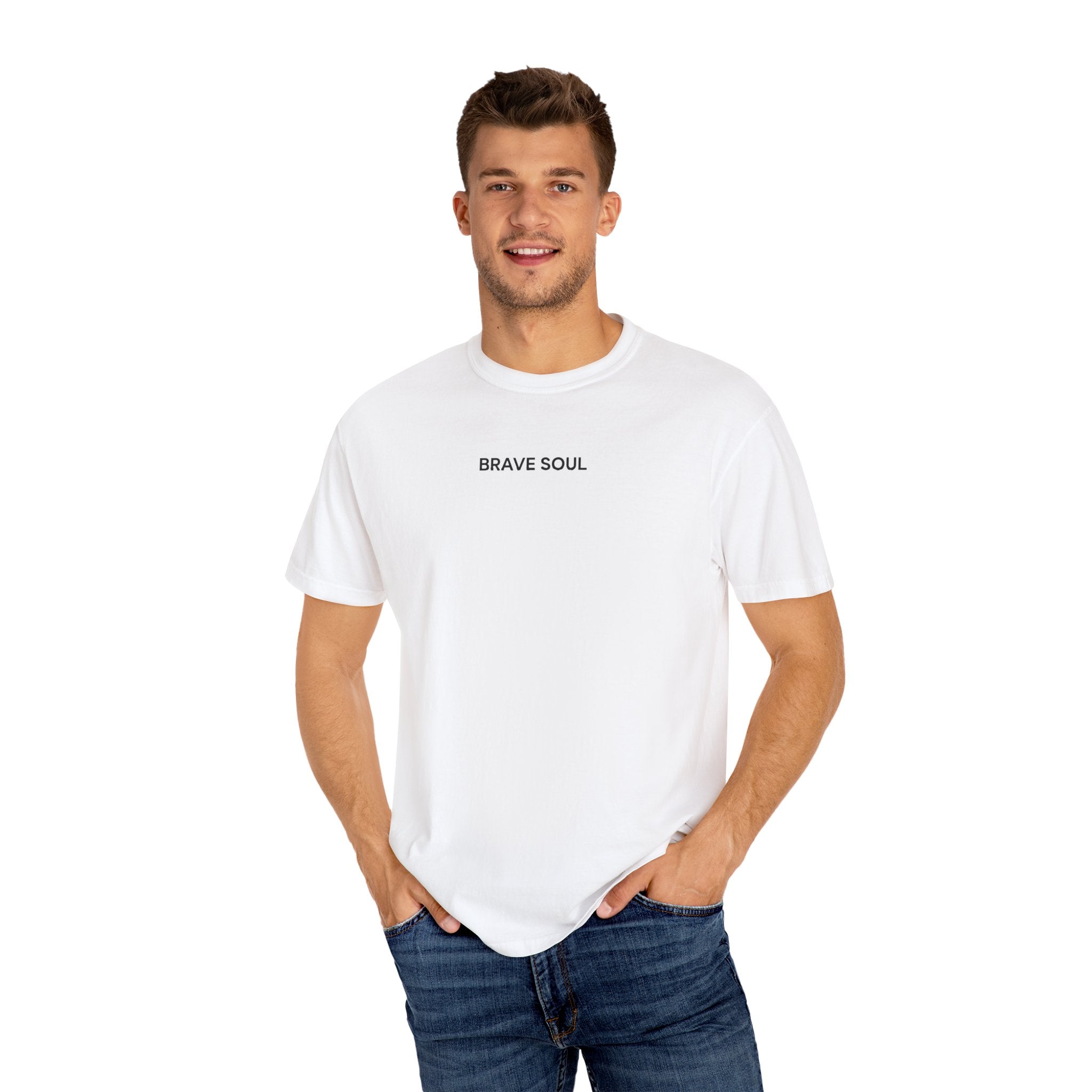 Brave Soul Unisex T-Shirt, Casual Wear, Inspirational Quote Tee, Gift for Dreamers, Everyday Comfort, Motivational Apparel