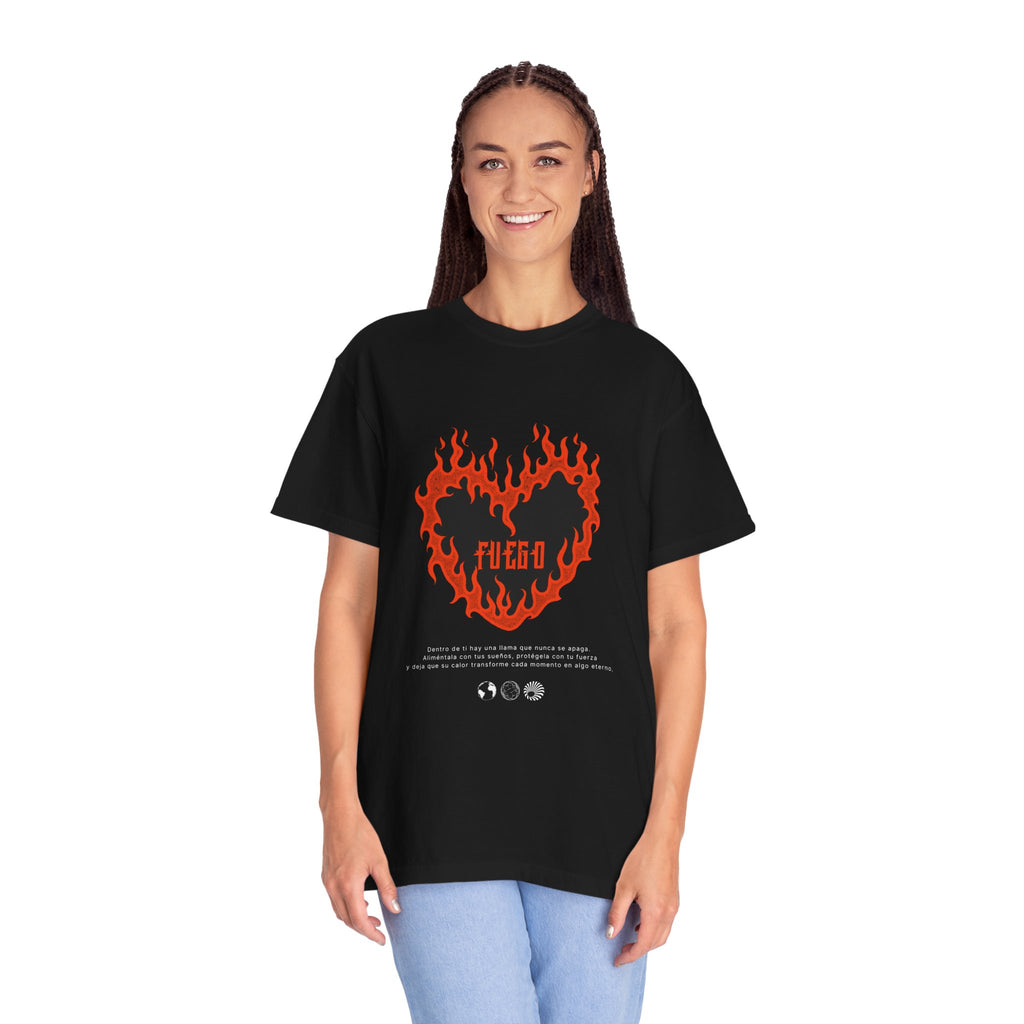 Fuego HeartGarment-Dyed T-shirt