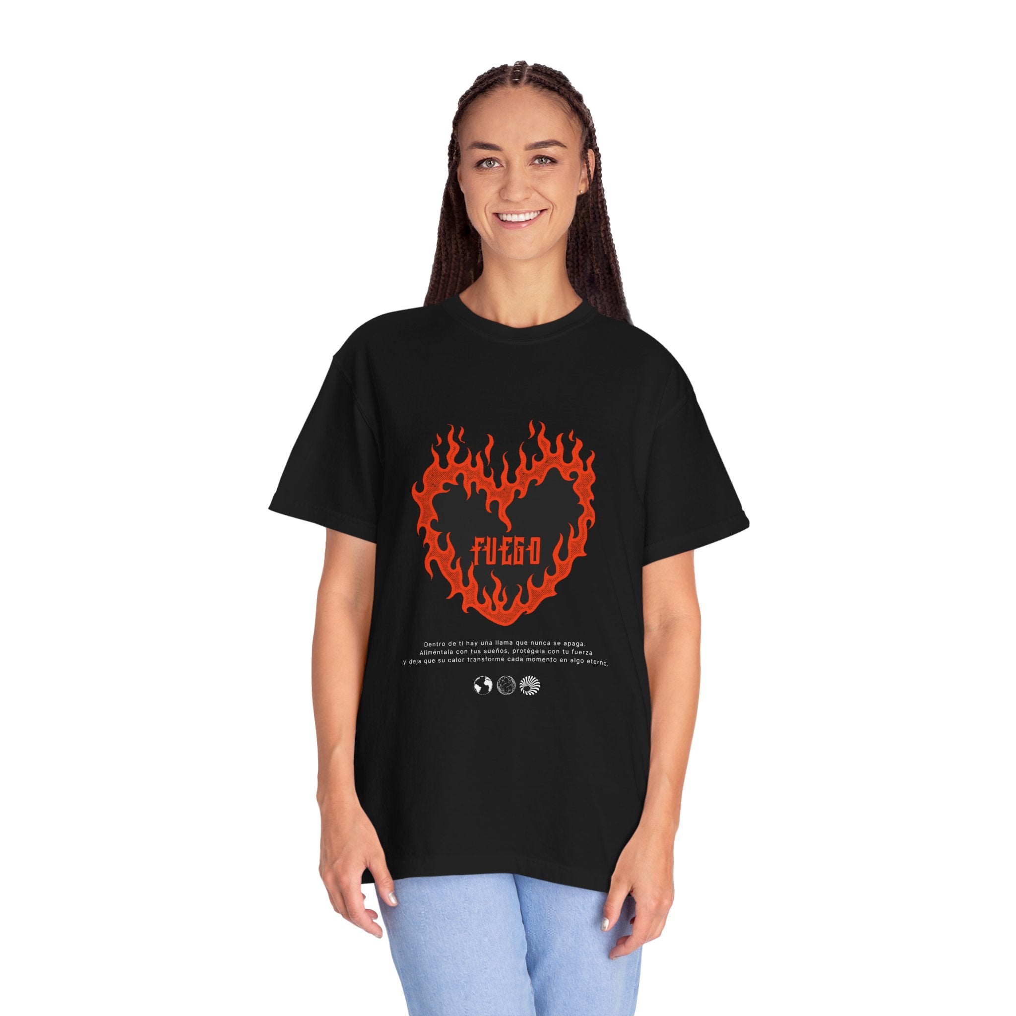 Fuego HeartGarment-Dyed T-shirt